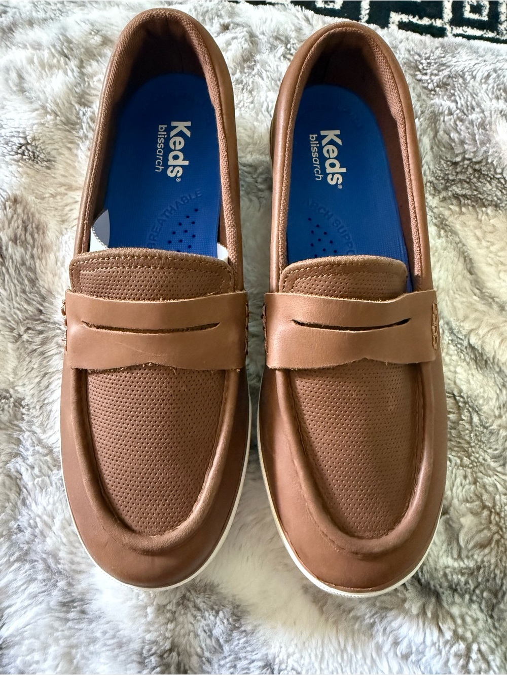 Keds Cognac Center III Slip-On Loafers 7.5 NEVER WORN